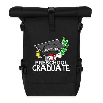 Preschool Graduate - class of 2018 - Roll Top Backpack - black - Front