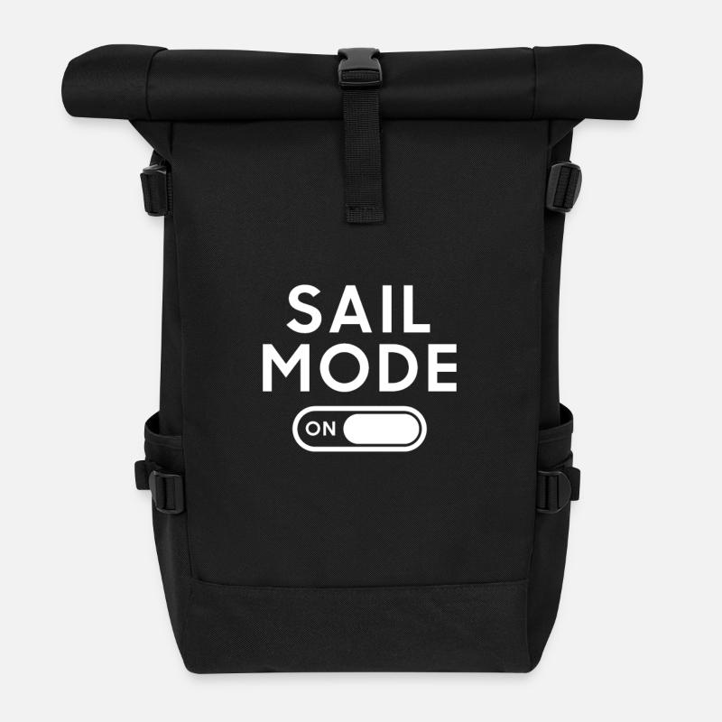 Mode de voile sur le mode de voile sur le cadeau de T-shirt de voile - Sac à dos roll top - noir