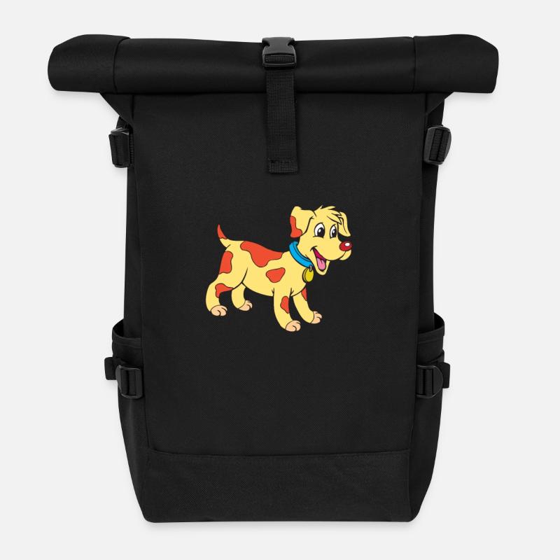 Hundewelpe - Rolltop Rucksack - Schwarz
