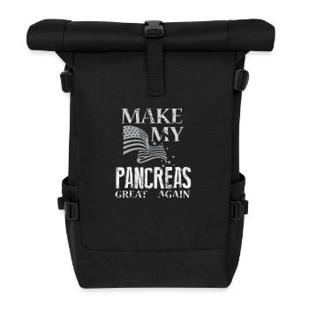Lustiger Diabetiker - Make my pancreas great again - Rolltop Rucksack - Schwarz - Vorne