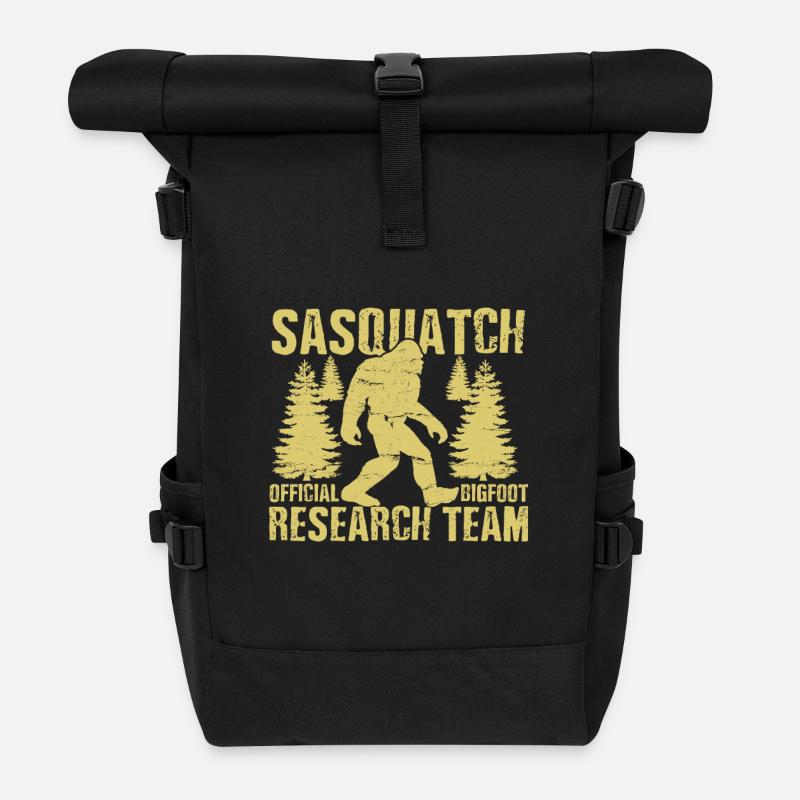 Bigfoot Forschungs Team - Rolltop Rucksack - Schwarz