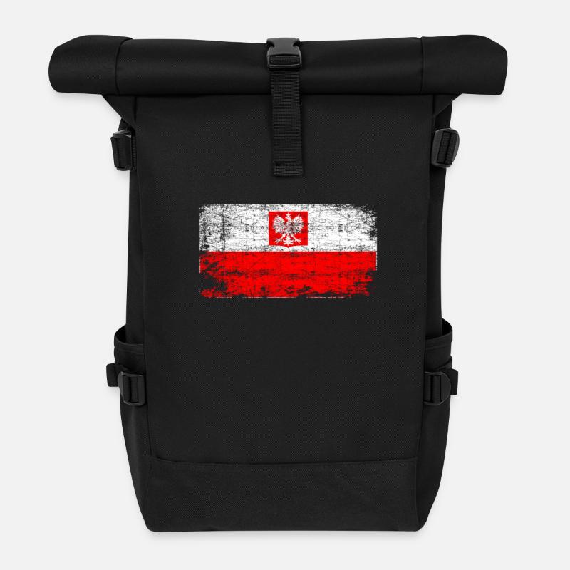 Aigle polonaise - Sac à dos roll top - noir
