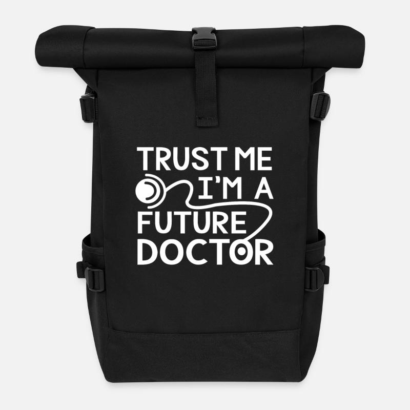 Trust me i'm a future doctor - emergency - Sac à dos roll top - noir
