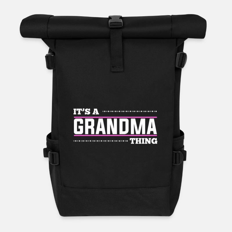 It's a grandma thing - Roll Top Backpack - black