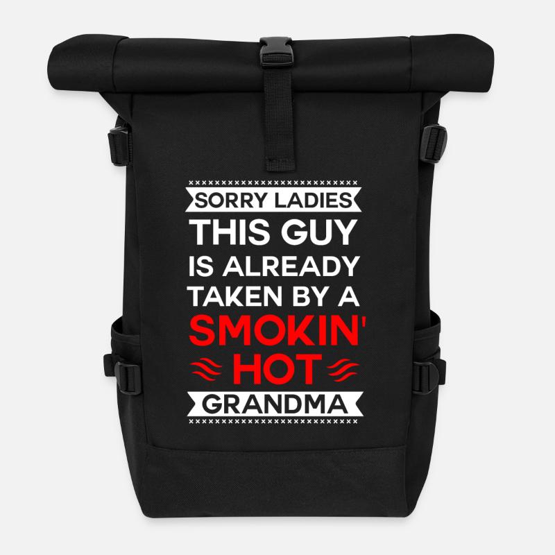 Taken by hot grandma - Rolltop Rucksack - Schwarz