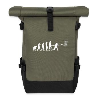 Disc Golf Evolution - Rolltop Rucksack - Olive/Schwarz - Vorne