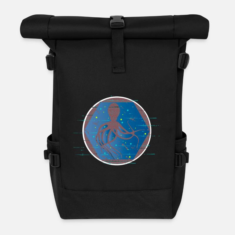 Octopus tanzt - Rolltop Rucksack - Schwarz