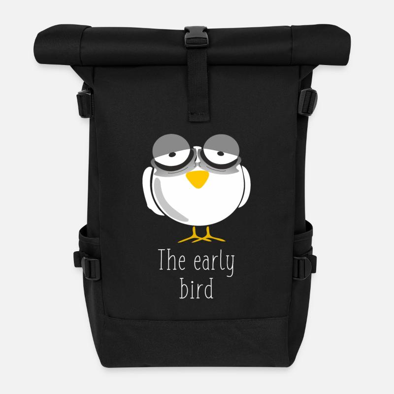 Early bird - Rolltop Rucksack - Schwarz