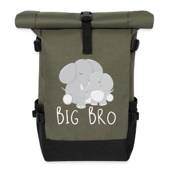 big bro - Rolltop Rucksack - Olive/Schwarz - Vorne