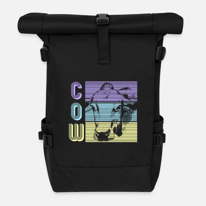 Kuh - Rolltop Rucksack - Schwarz