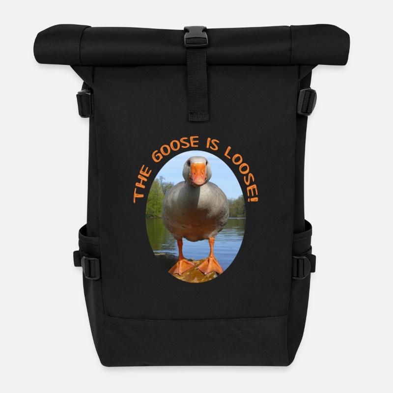 L'Oie est lâche! - Sac à dos roll top - noir