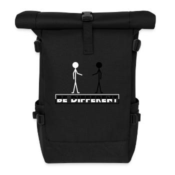Sei anders - Rolltop Rucksack - Schwarz - Vorne