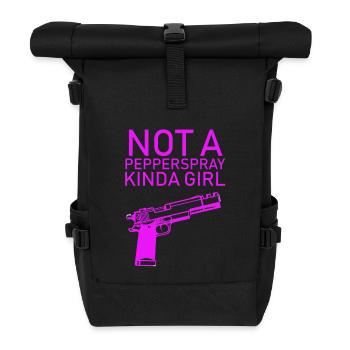 Gun Girl No Papperspray Guns Shooting Weapons - Roll Top Backpack - black - Front