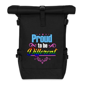 Proud to be different - Roll Top Backpack - black - Front