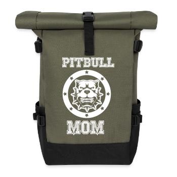 Pit Bull Mum - Roll Top Backpack - olive/black - Front