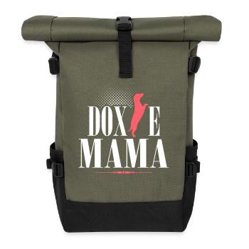 Doxie Mom - Rolltop Rucksack - Olive/Schwarz - Vorne