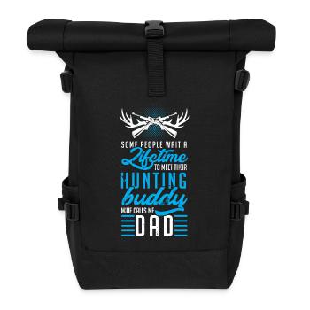 Daddy hunter - Rolltop Rucksack - Schwarz - Vorne