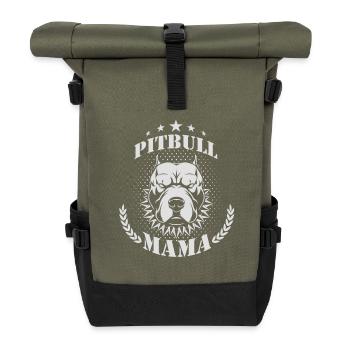 Pit bull mum - Roll Top Backpack - olive/black - Front