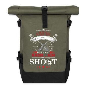 Raise Aim Shoot - Rolltop Rucksack - Olive/Schwarz - Vorne