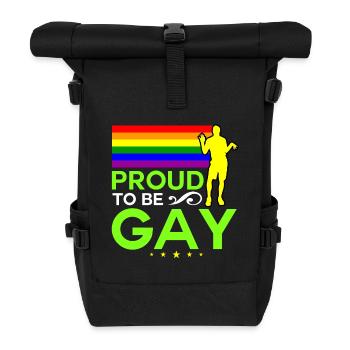 Proud to be gay - Roll Top Backpack - black - Front
