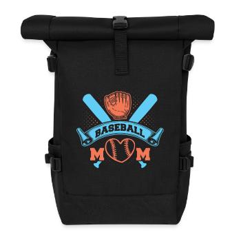 Baseball Mom - Rolltop Rucksack - Schwarz - Vorne