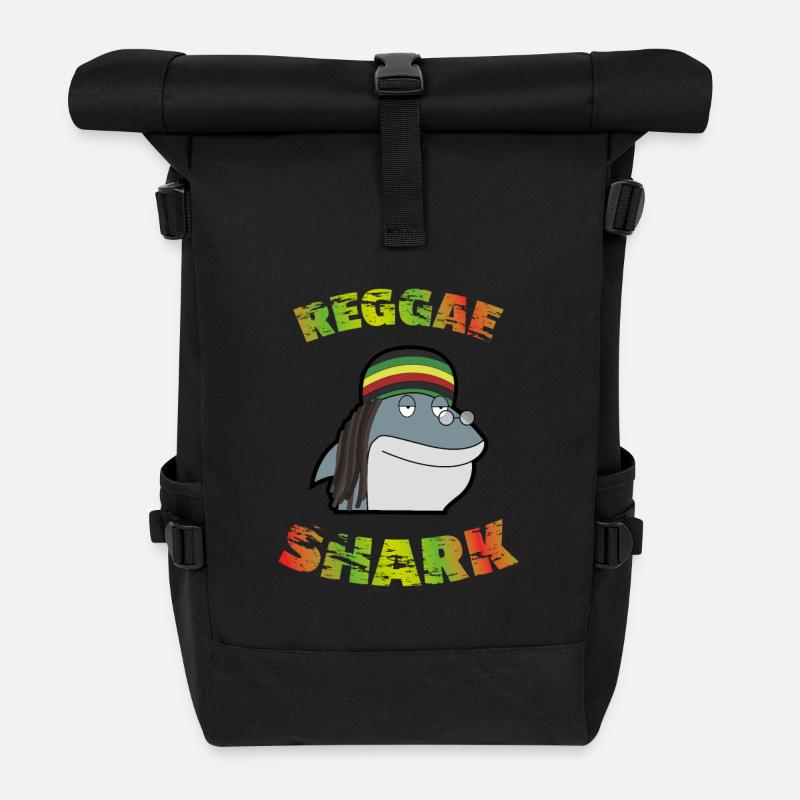 Reggae Shark paix Shark Cillout Cool Chill Shirt - Sac à dos roll top - noir