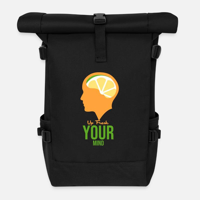 Fresh your mind - Rolltop Rucksack - Schwarz