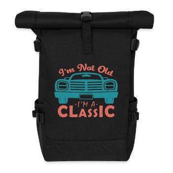 Car Speed Motor Speed Race - Roll Top Backpack - black - Front