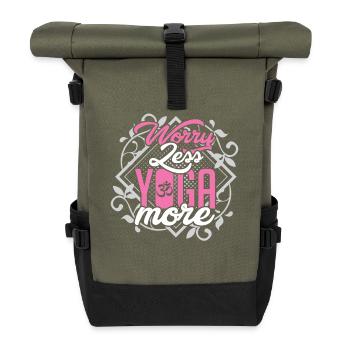 Yoga sans souci - Sac à dos roll top - olive/noir - Devant