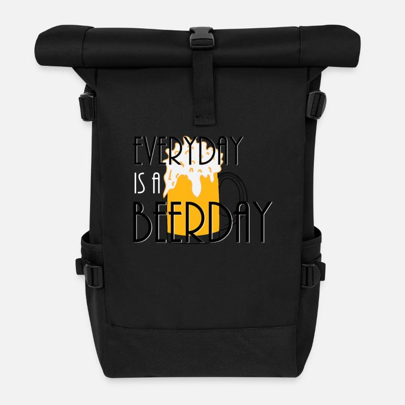 Bier - Rolltop Rucksack - Schwarz