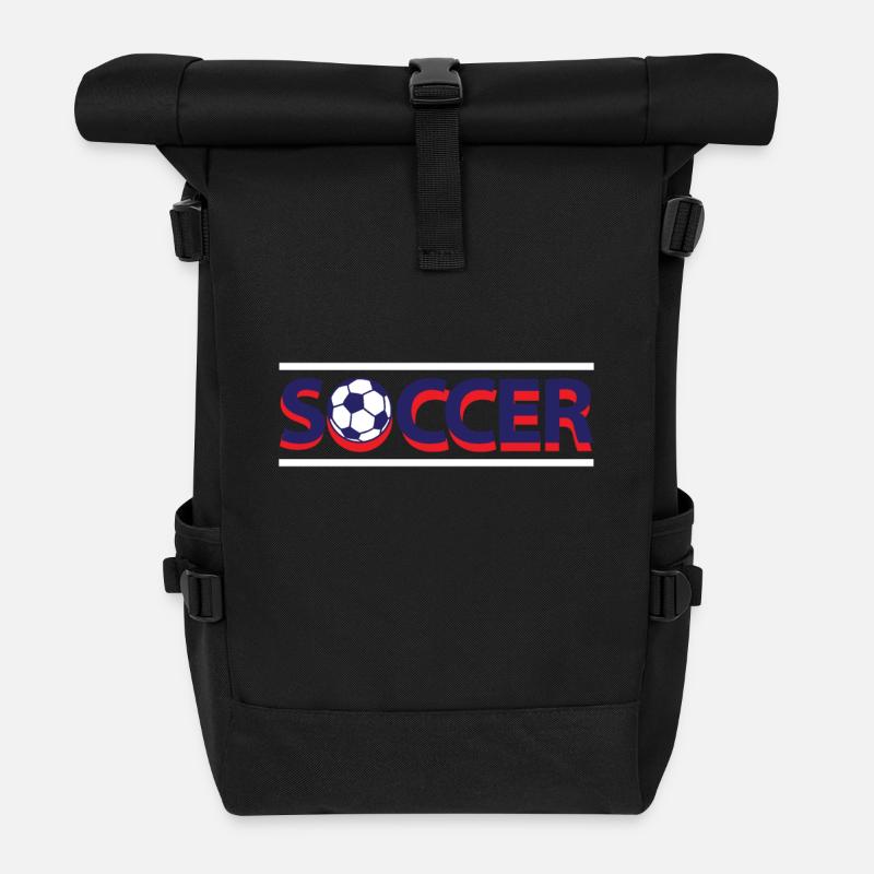 Soccer Soccer - Roll Top Backpack - black