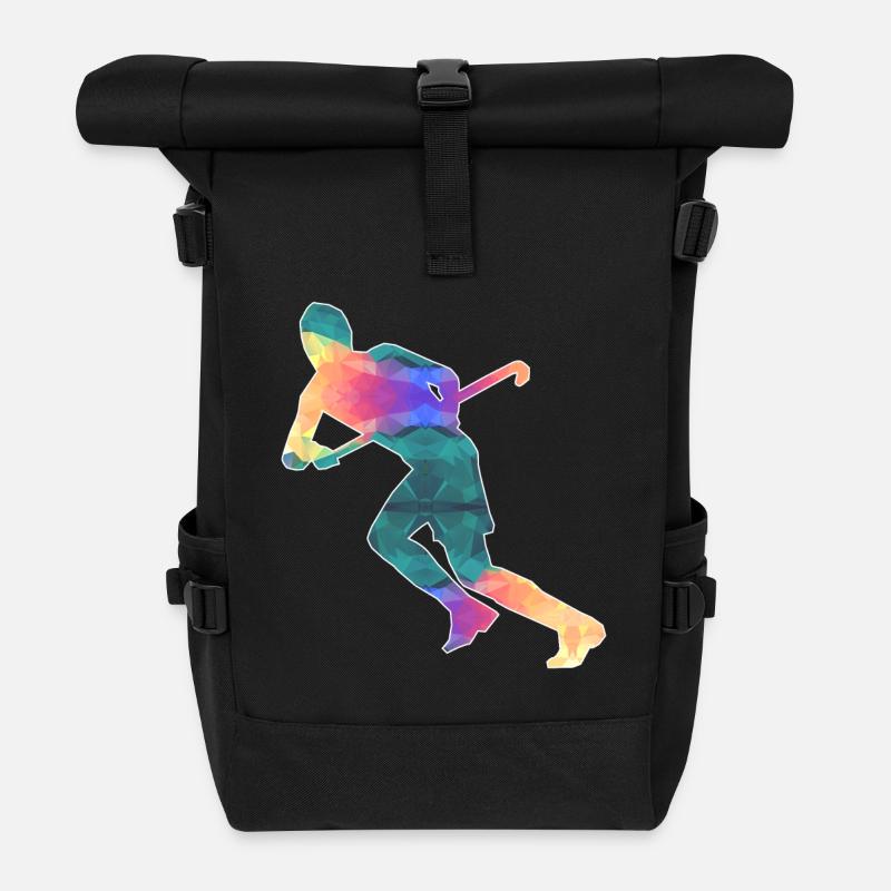 Feldhockey - Rolltop Rucksack - Schwarz