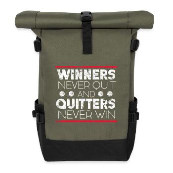 Basketball Sports Rebound Basket Athletes - Roll Top Backpack - olive/black - Front