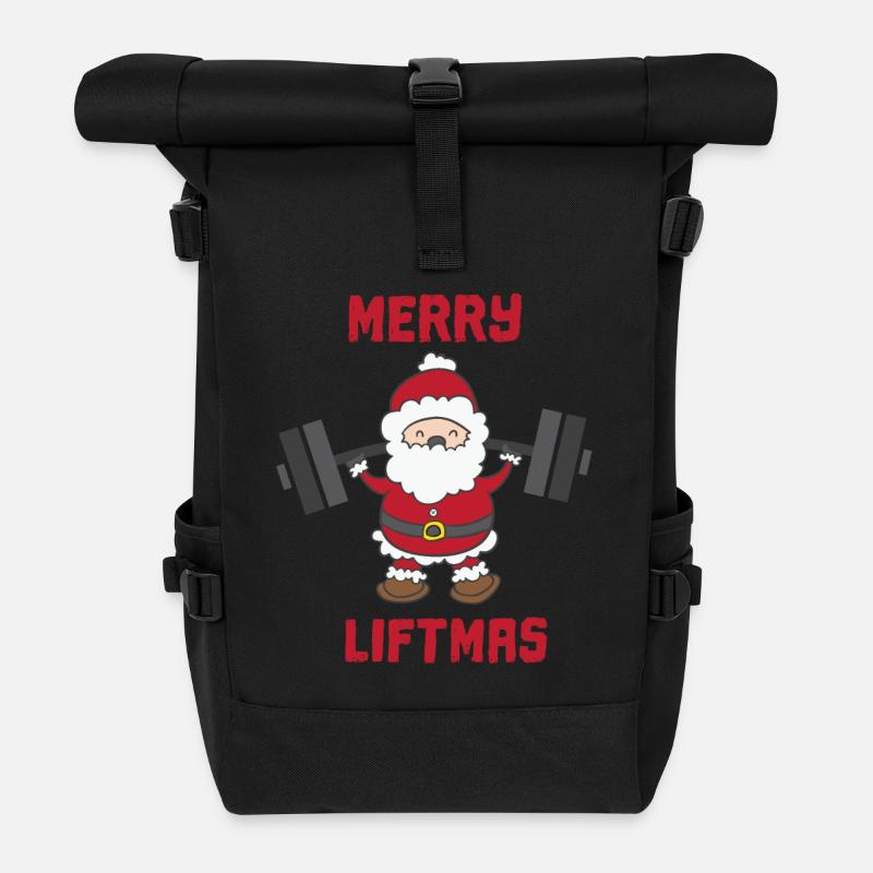 Weihnachten Bodybuilder christmas X-Mas - Rolltop Rucksack - Schwarz