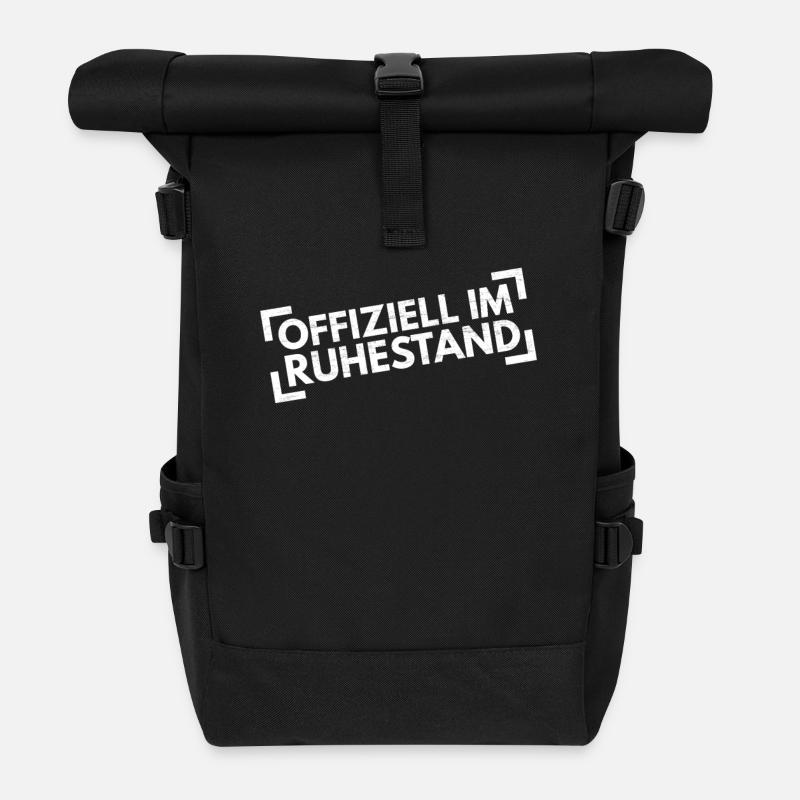 Offiziell im Ruhestand - Rolltop Rucksack - Schwarz