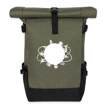 Bleiben Wilden Go Travel - Rolltop Rucksack - Olive/Schwarz - Vorne
