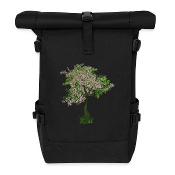 Cherry tree nature blossom spring Japan - Roll Top Backpack - black - Front