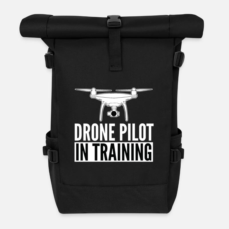 DRONE - Pilote de drone en formation - Sac à dos roll top - noir