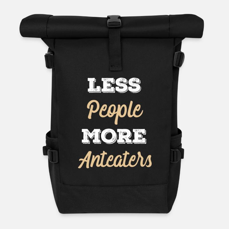 Ameisenbär Tier Geschenk Idee - Rolltop Rucksack - Schwarz