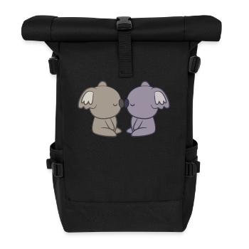 Koala - Koalas - Koala T-Shirt - Koalaliebe - Rolltop Rucksack - Schwarz - Vorne