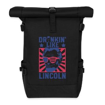 Drinking Like Lincoln Independence Day - Roll Top Backpack - black - Front