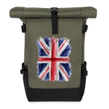 British flag - Roll Top Backpack - olive/black - Front