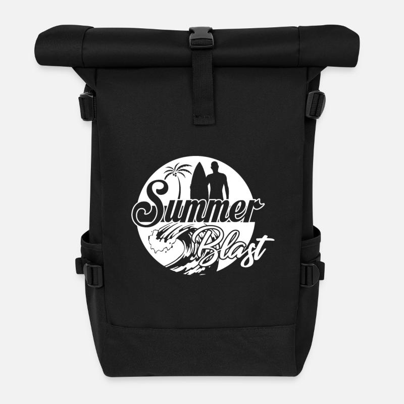 Sommerparadies süßes cooles Geschenk - Rolltop Rucksack - Schwarz