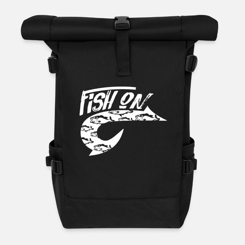 Angeln - Rolltop Rucksack - Schwarz