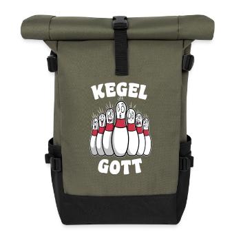 Kegel Gott - Rolltop Rucksack - Olive/Schwarz - Vorne