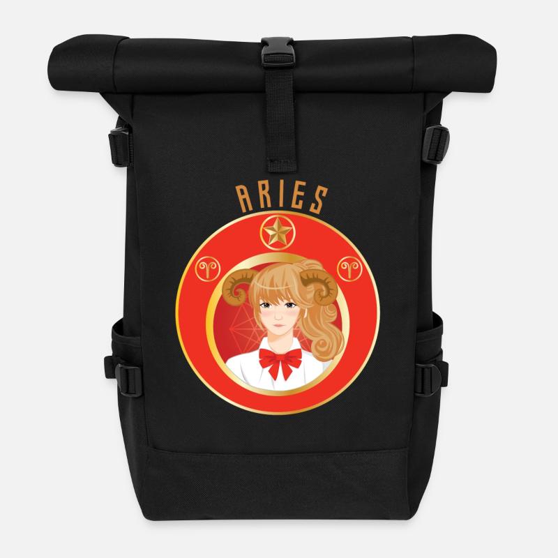 Zodiaque - Horoscope - Bélier - Cadeaux - Sac à dos roll top - noir