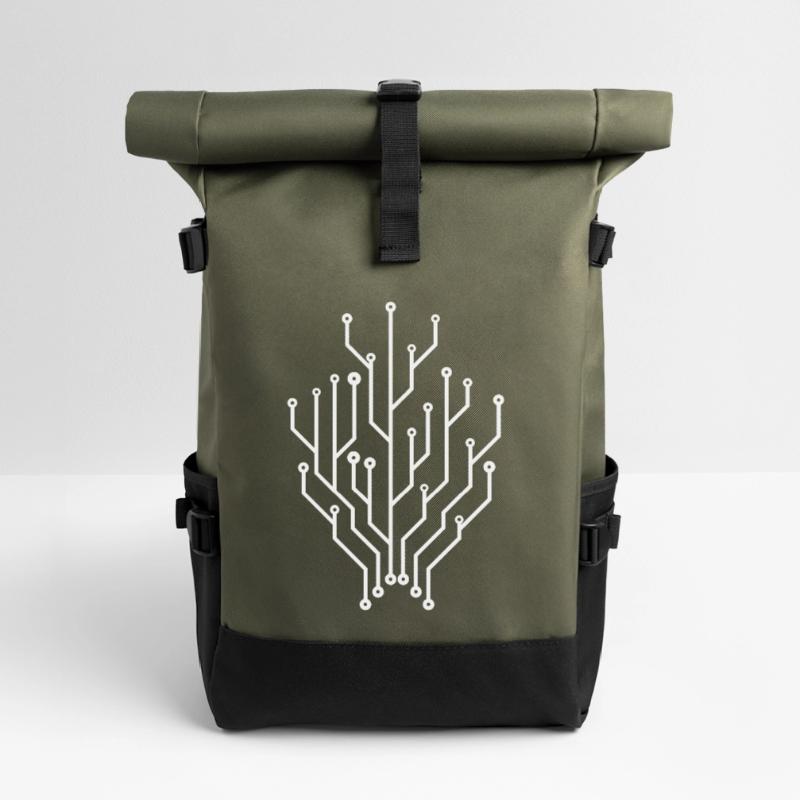 Circuit Board Connectors Programmer Computer Science Tree Roll Top Backpack