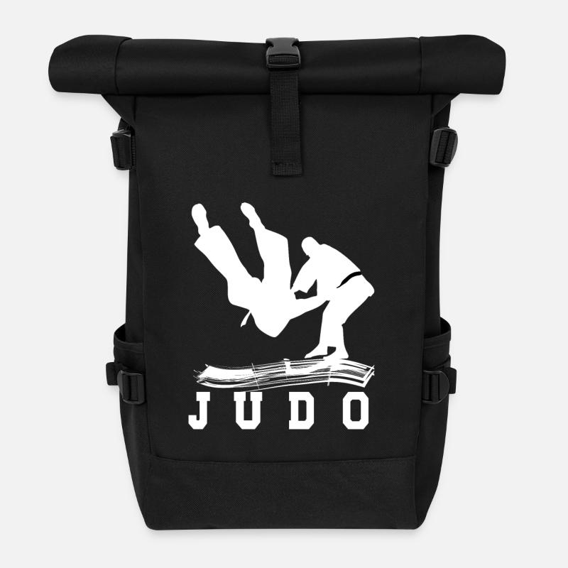 Judo Hobby schönes cooles Geschenk - Rolltop Rucksack - Schwarz