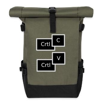 La pâte à copier - Sac à dos roll top - olive/noir - Devant