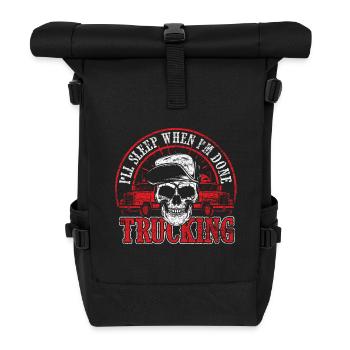 Chauffeur routier - Sac à dos roll top - noir - Devant